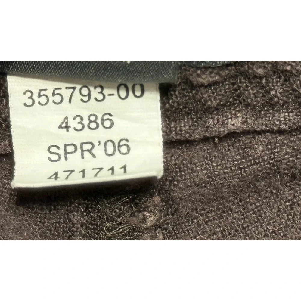 Banana Republic Wide Leg 100% Linen Pants Women's Size 2 Brown Braided Accent